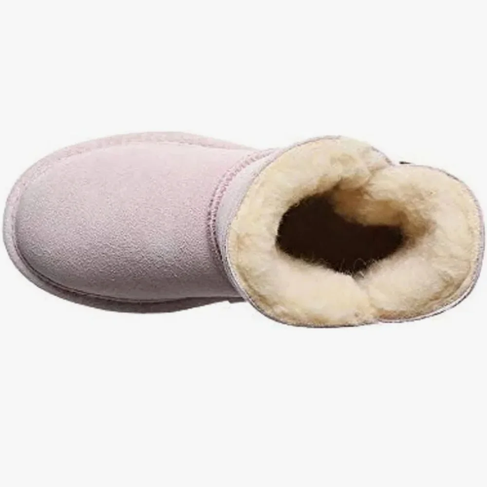 Bearpaw Girls' Rosaline Shearling Suede Boots - Pink